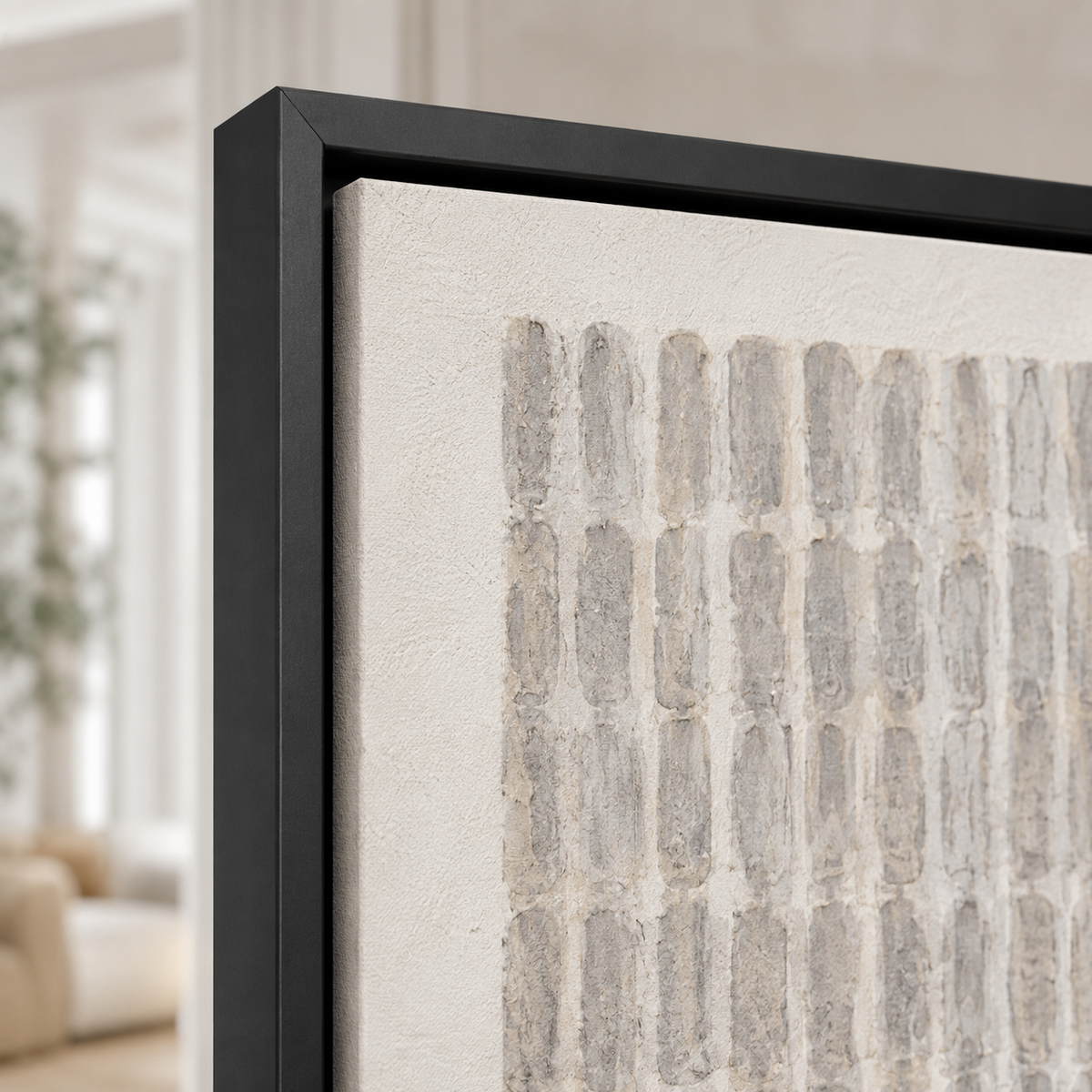 Wabi Sabi Art "Quiet Grid Rhythm"