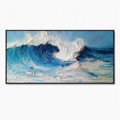 Impasto Wall Art "Azure Tempest"