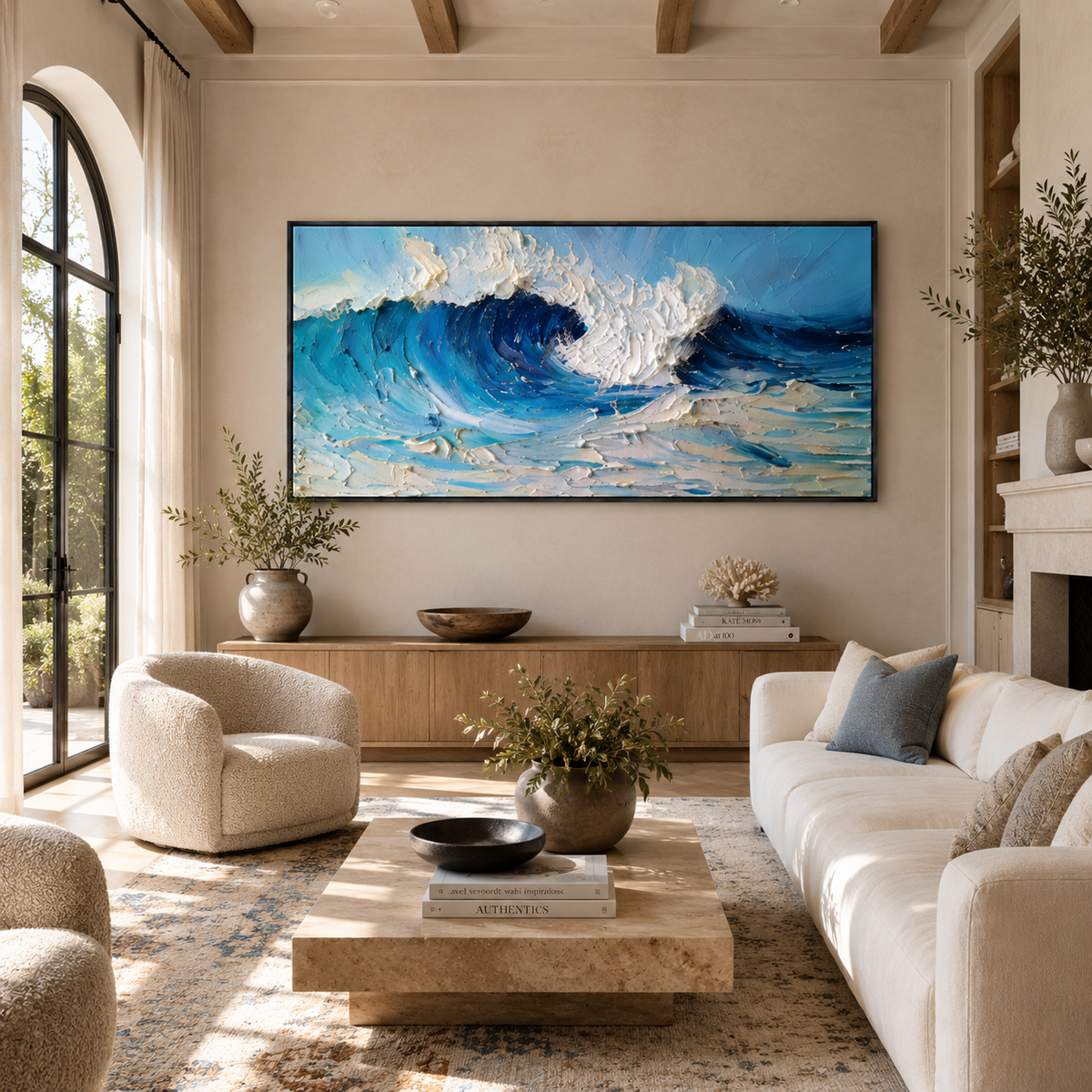 Impasto Wall Art "Azure Tempest"