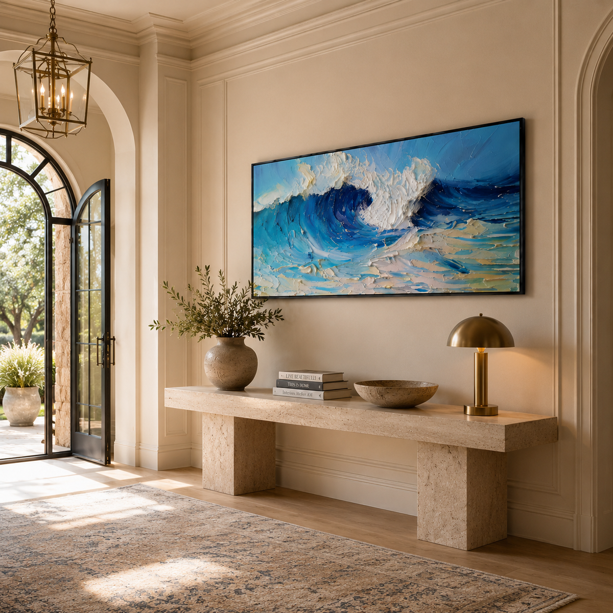 Impasto Wall Art "Azure Tempest"