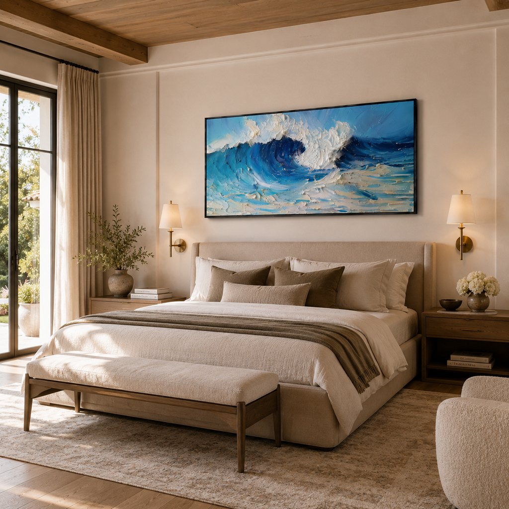 Impasto Wall Art "Azure Tempest"