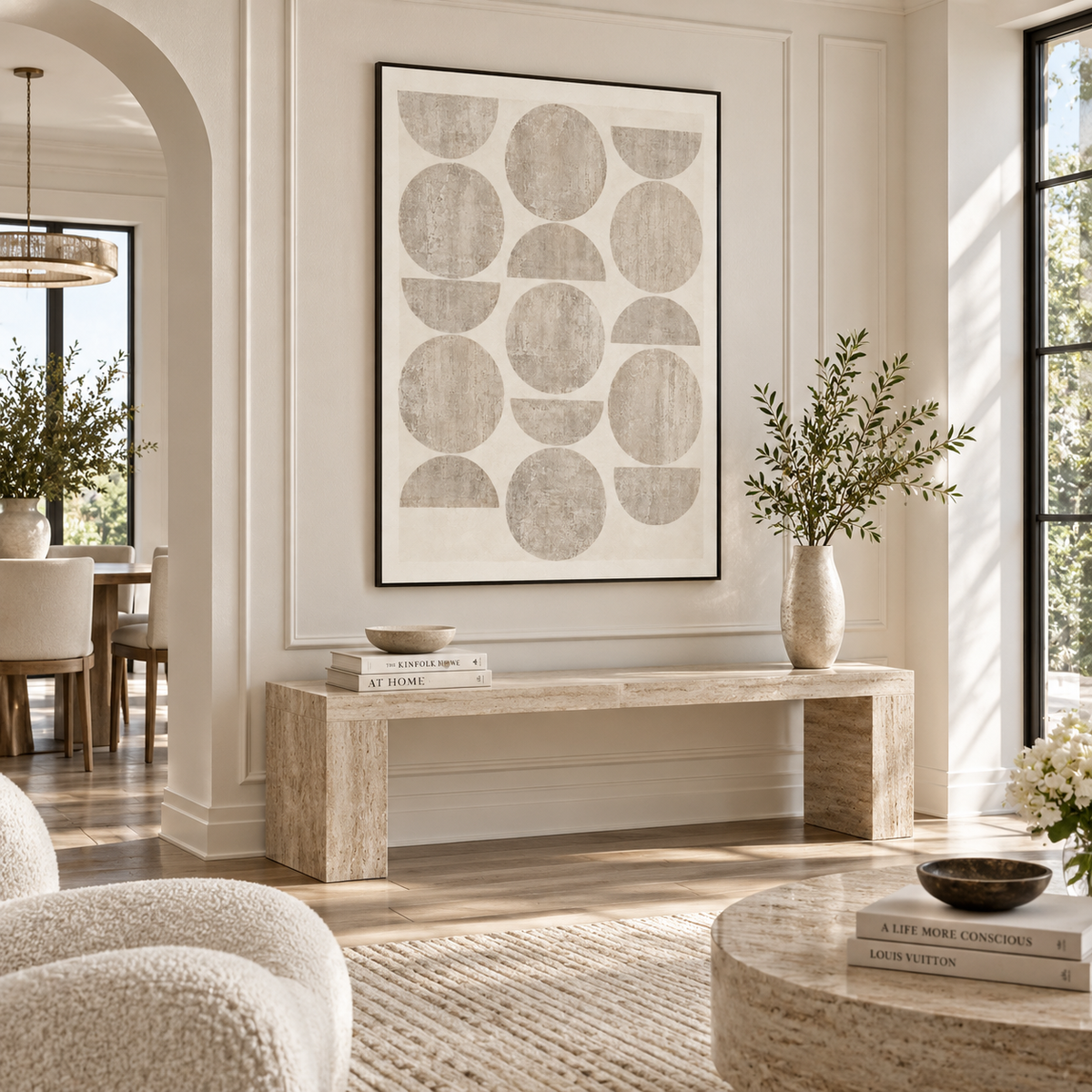 Wabi Sabi Art "Travertine Rhythm"