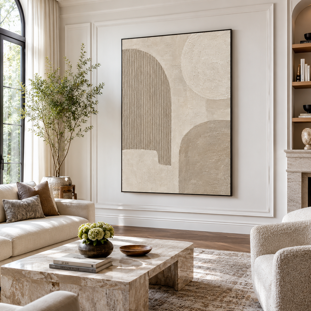 Wabi Sabi Art "Fluted Refuge"