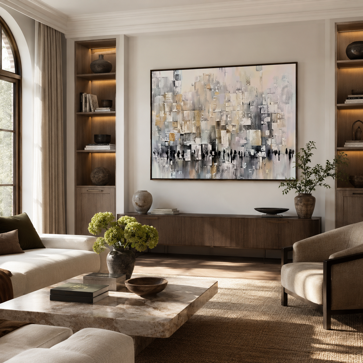 Abstract Wall Art "Silvered Concourse"