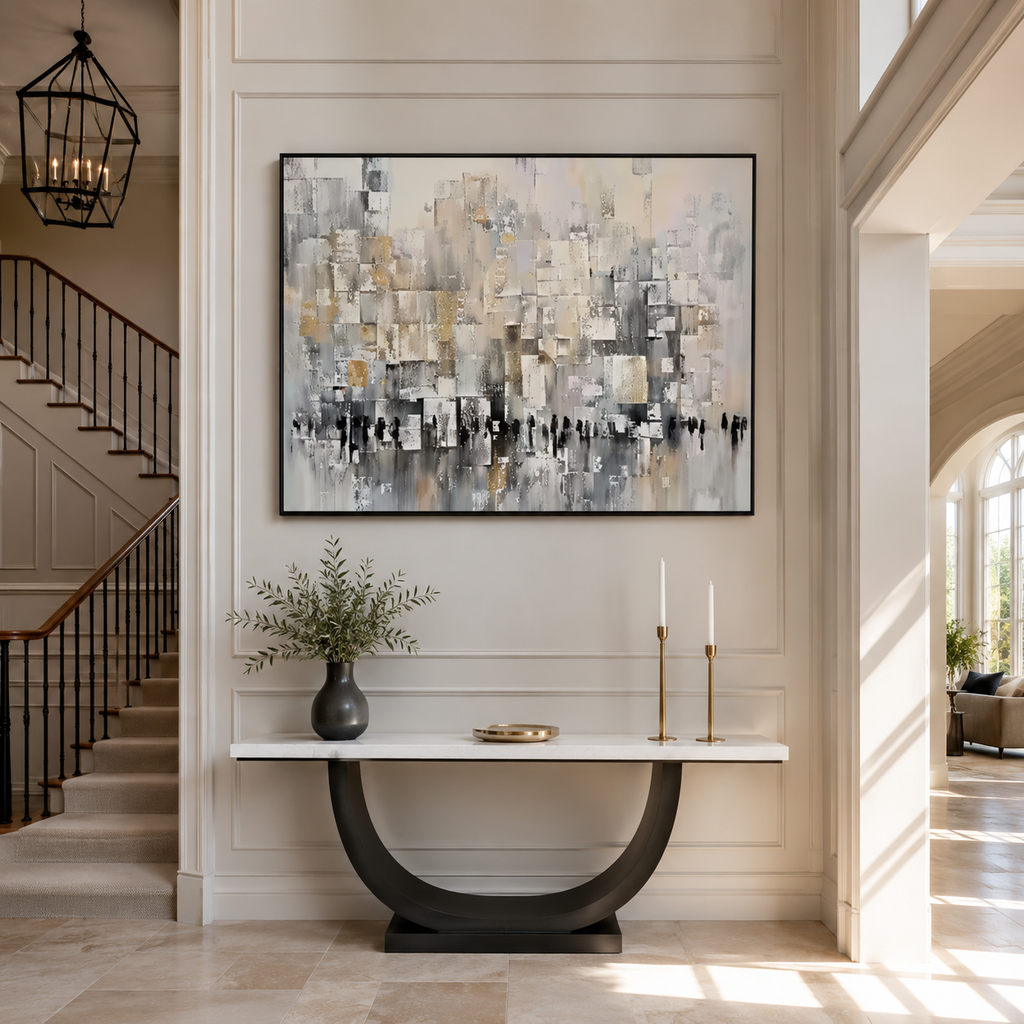 Abstract Wall Art "Silvered Concourse"