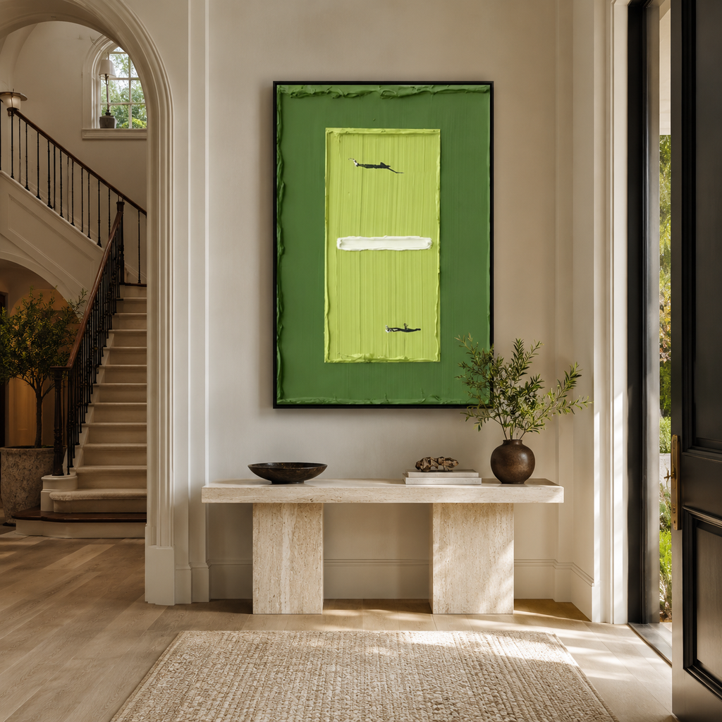 Minimalist Wall Art "Verdant Interval"