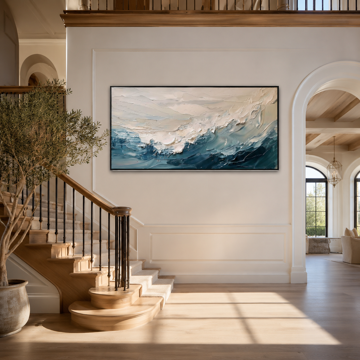Impasto Wall Art "Azure Tempest"
