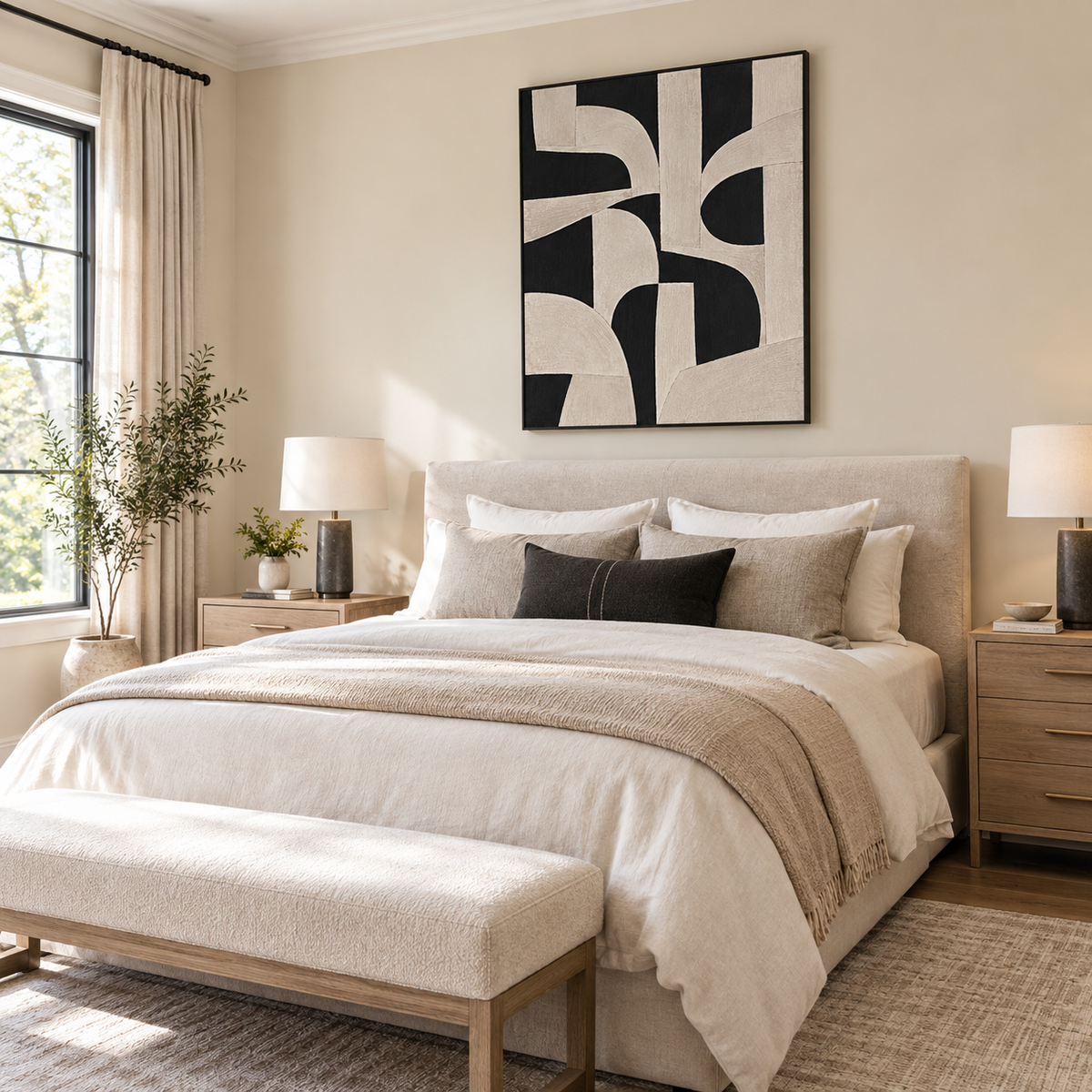 Abstract Wall Art "Silent Cadence" - Chambre