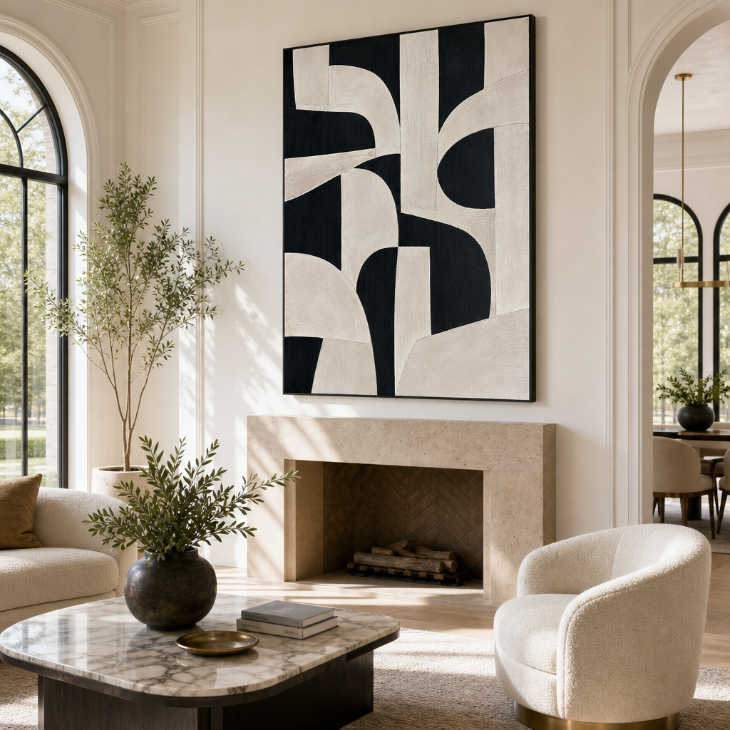 Abstract Wall Art "Silent Cadence" - Salon