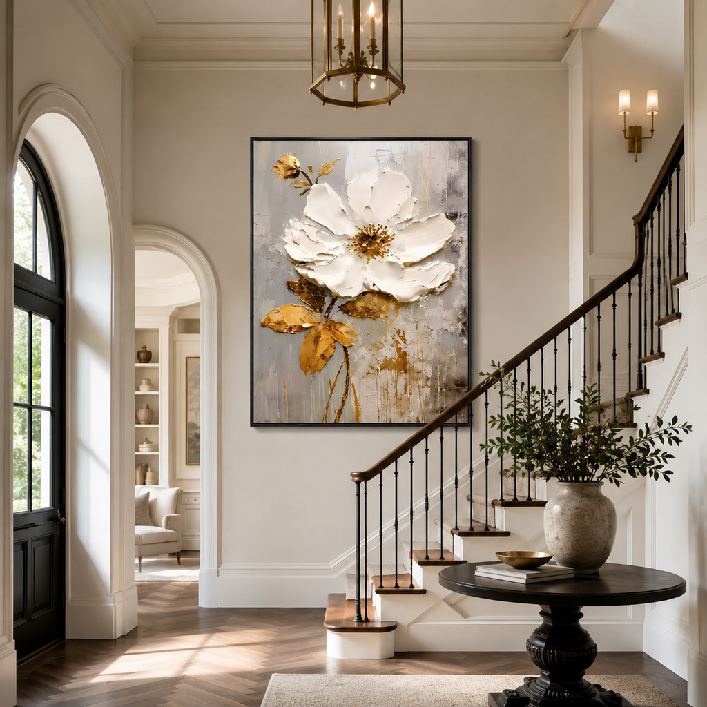 Impasto Wall Art "Gilded Seraphine"