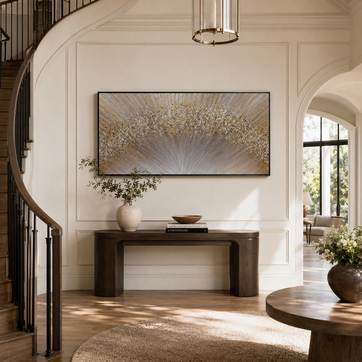 Abstract Wall Art "Celestial Gilding"