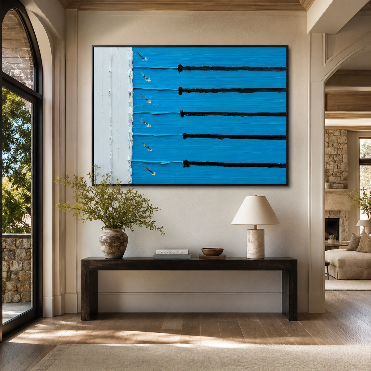 Abstract Wall Art "Cerulean Lanes"