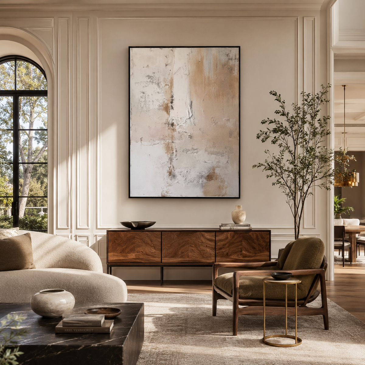 Wabi Sabi Art "Veil of Quiet Ember"