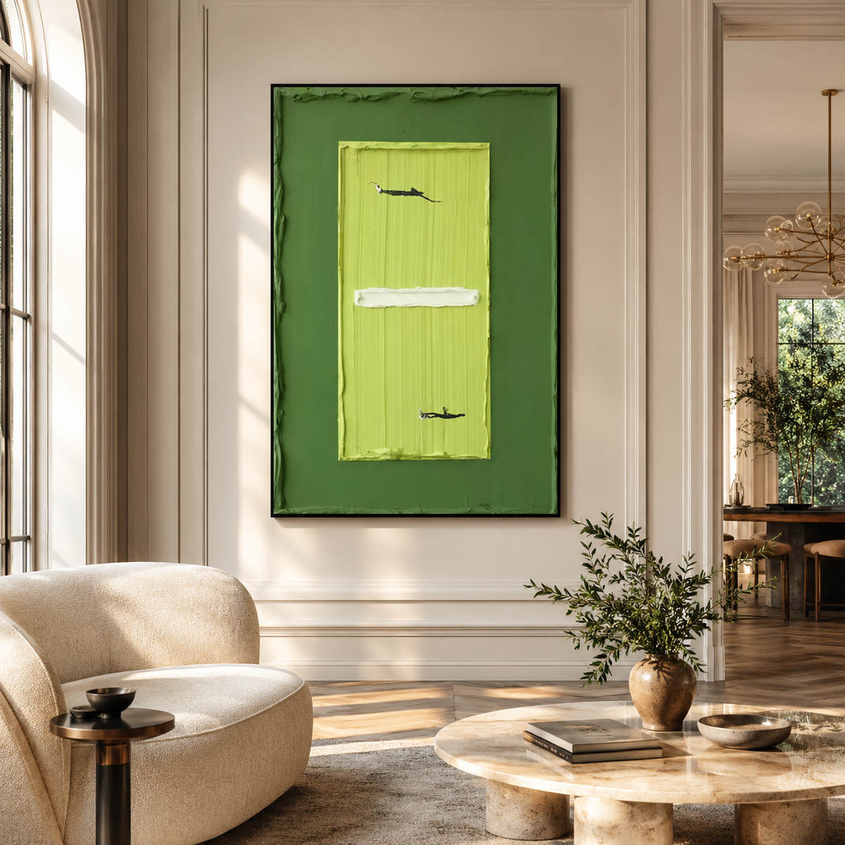 Minimalist Wall Art "Verdant Interval"