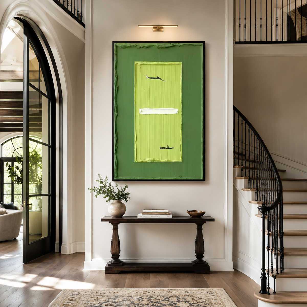 Minimalist Wall Art "Verdant Interval"