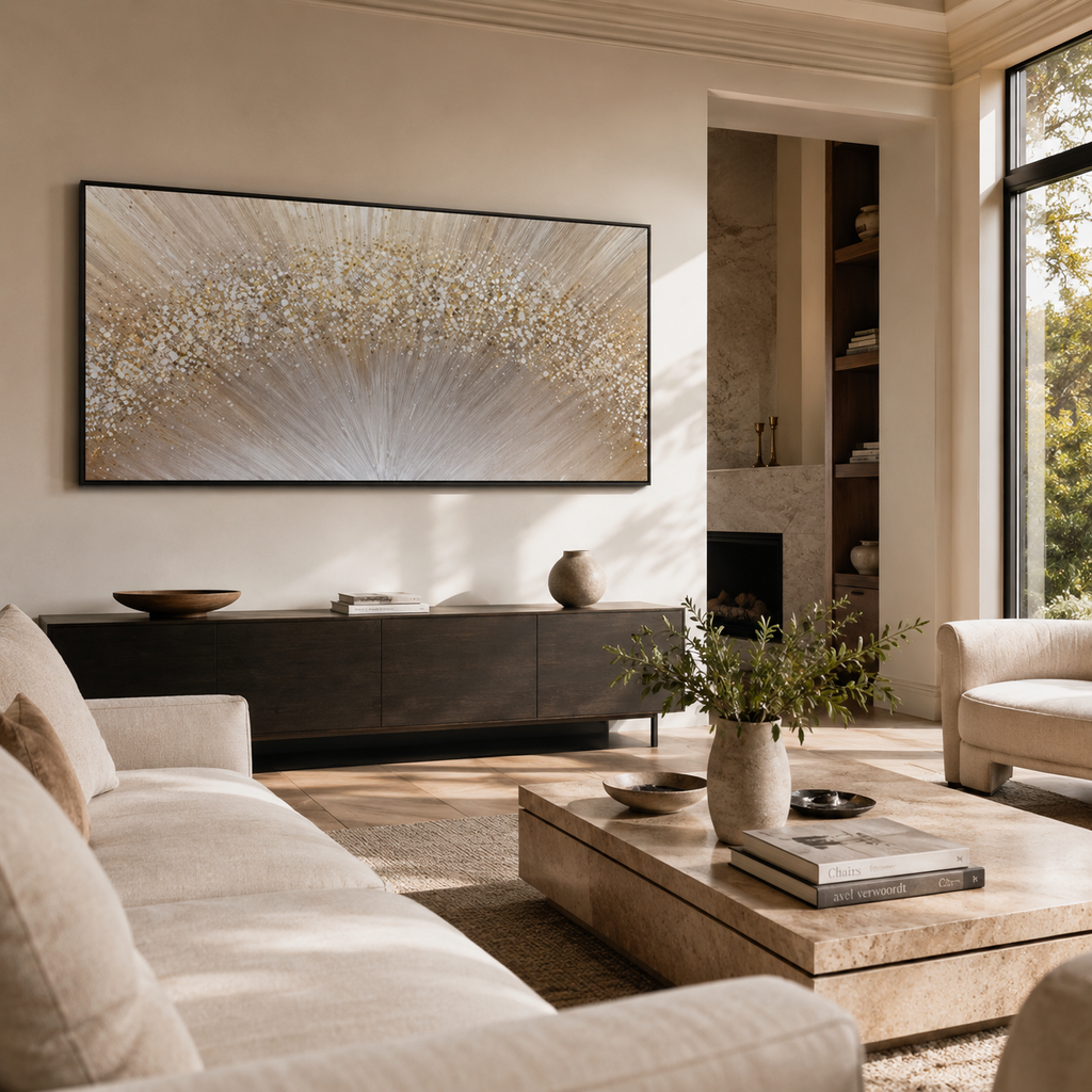 Abstract Wall Art "Celestial Gilding"