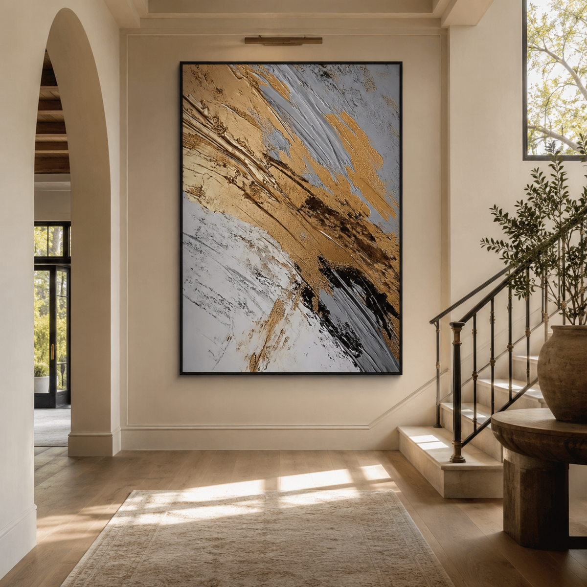 Abstract Wall Art "Auric Cascade"