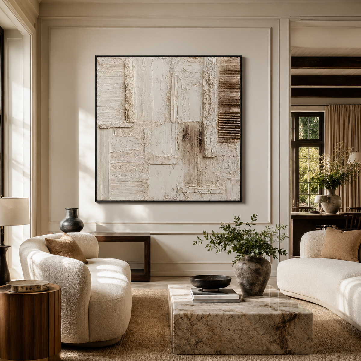 Plaster & Texture Art "Ivory Relic"