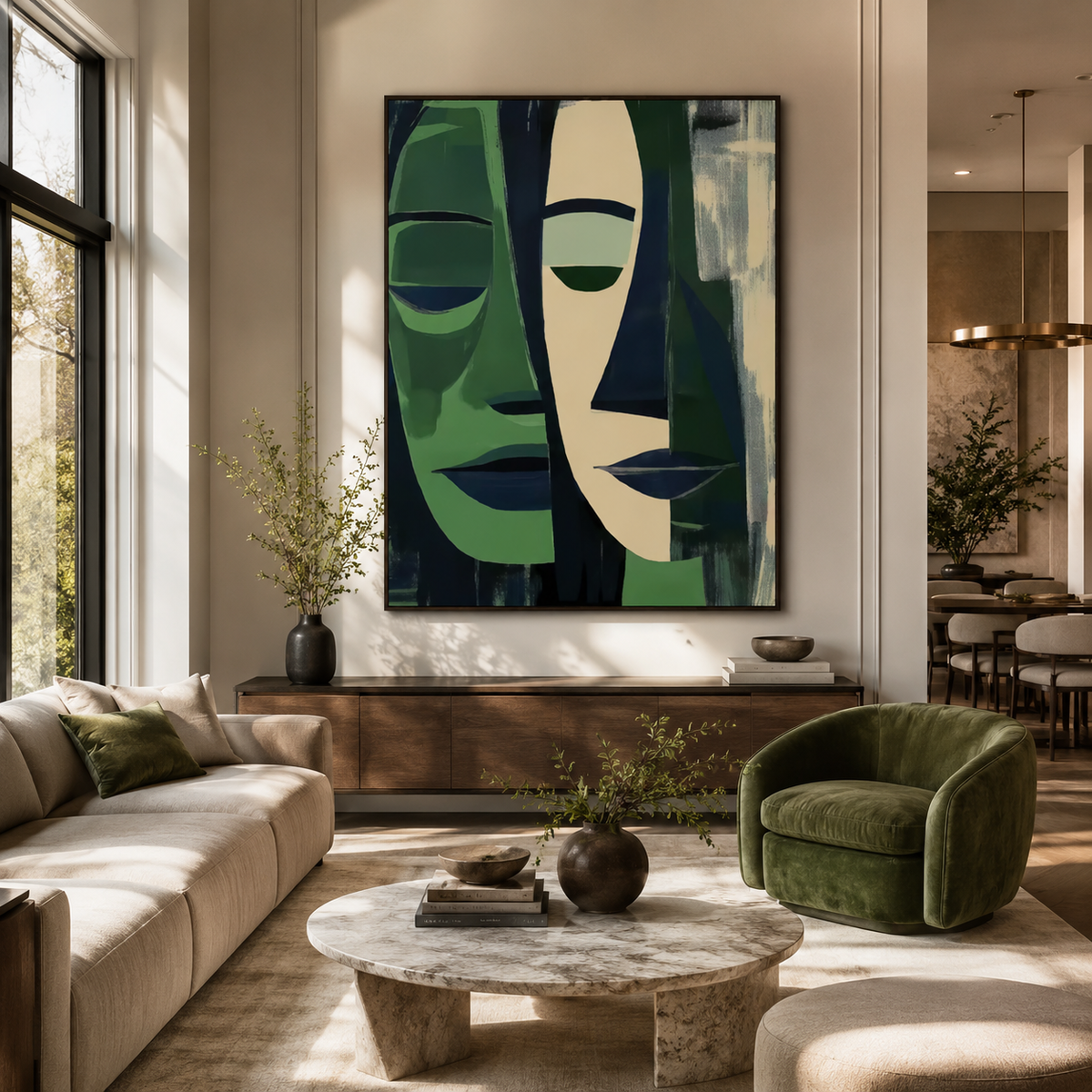 Expressionism Wall Art "Verdant Eclipse"