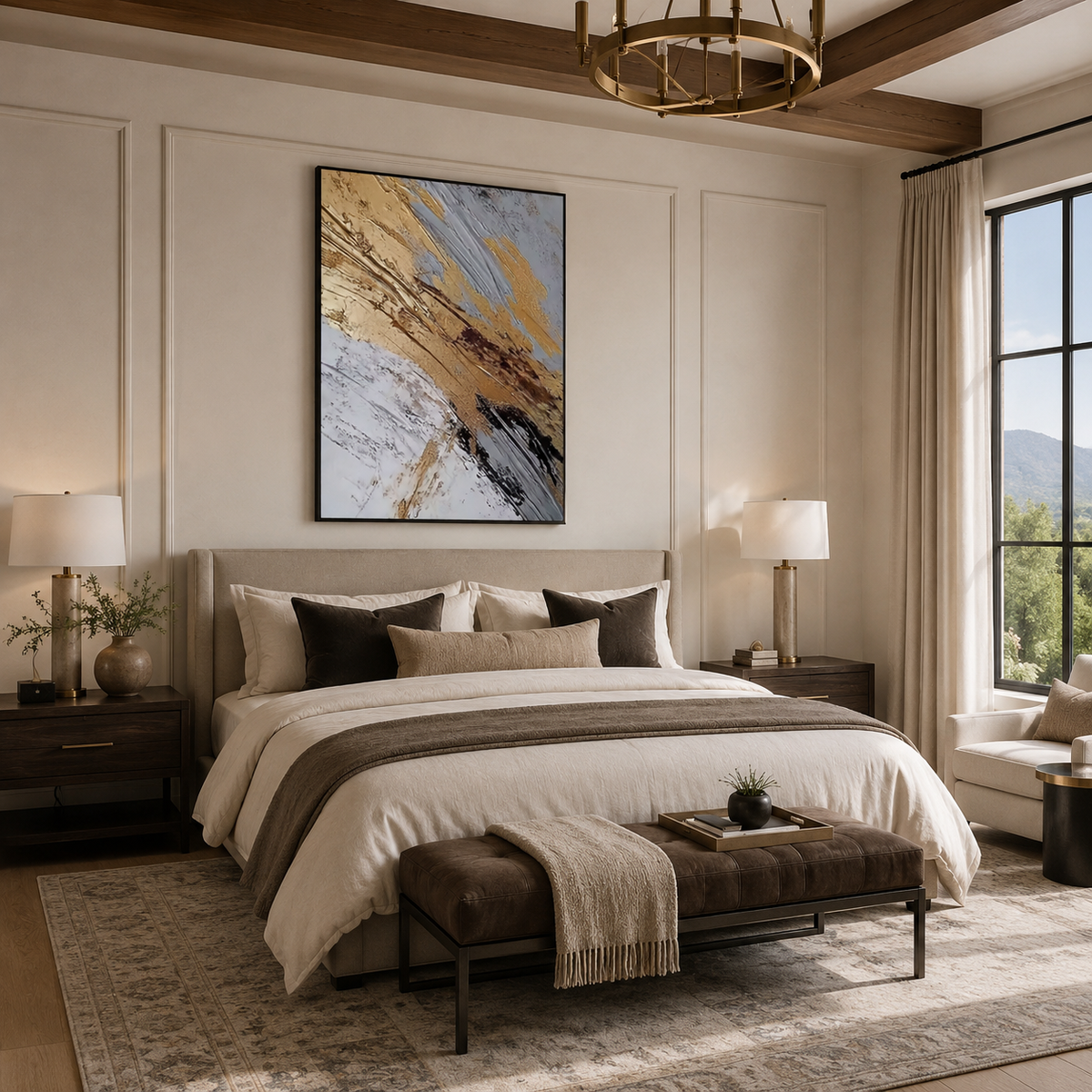Abstract Wall Art "Auric Cascade"