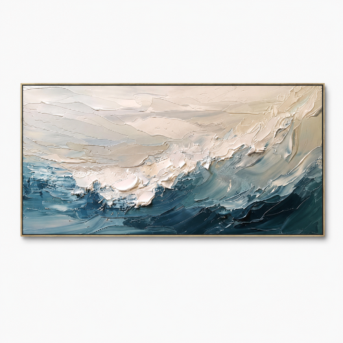 Impasto Wall Art "Azure Tempest"