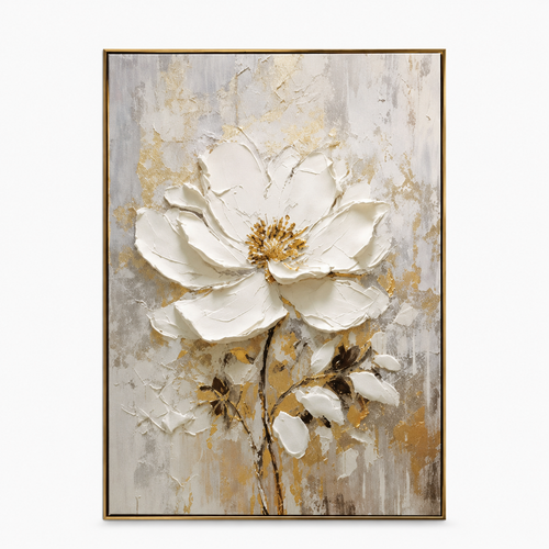 Impasto Wall Art "Aurelia in Bloom"