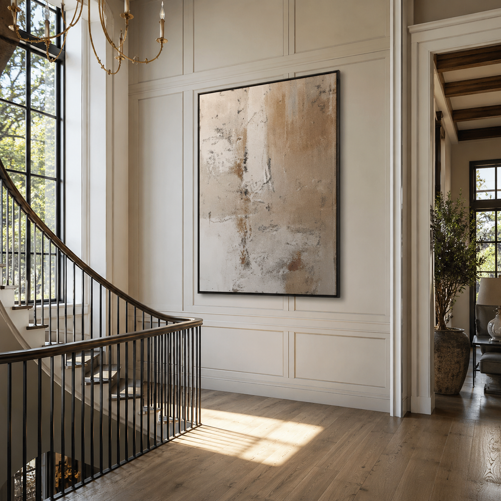 Wabi Sabi Art "Veil of Quiet Ember"
