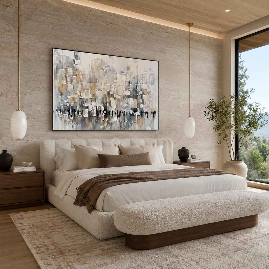 Abstract Wall Art "Silvered Concourse"