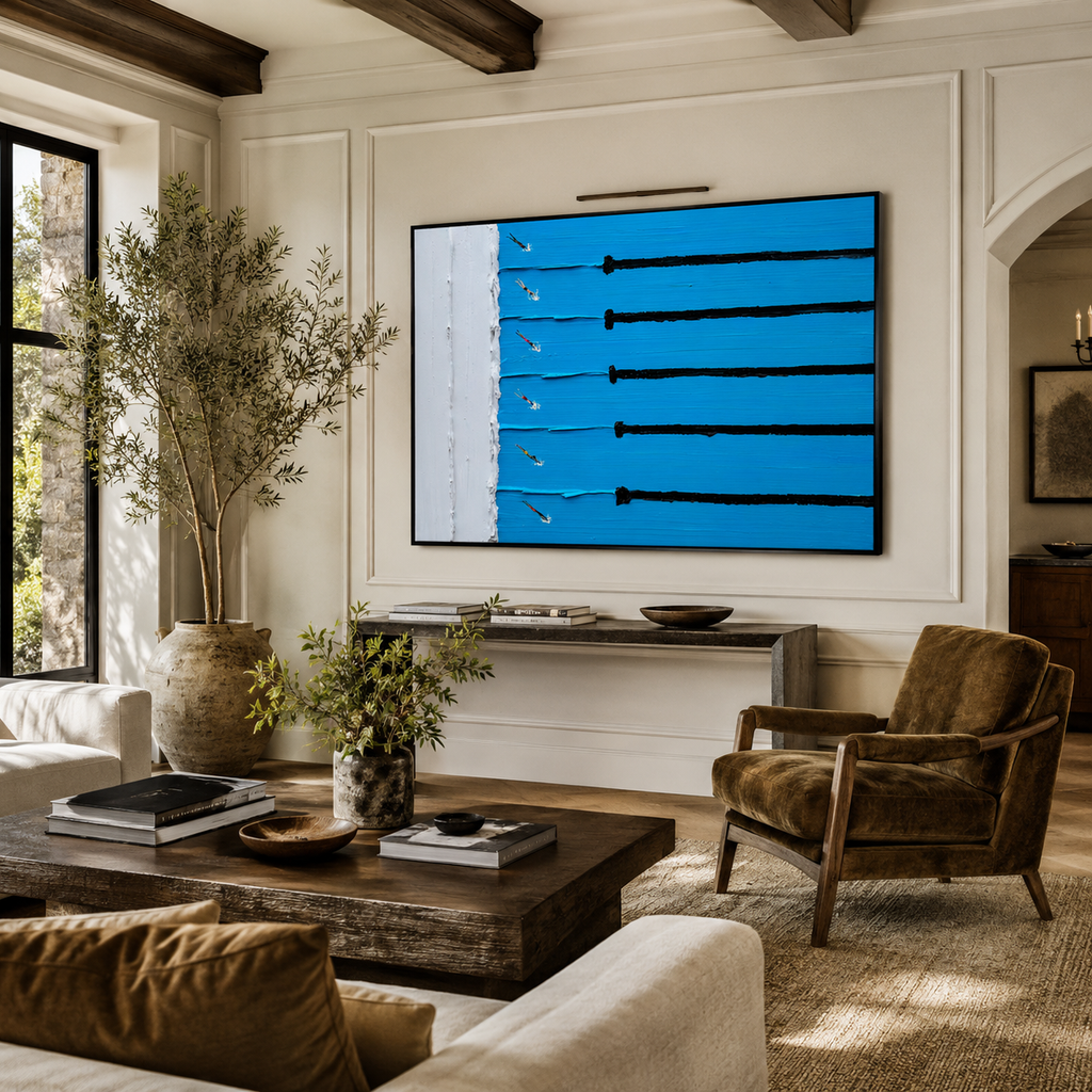 Abstract Wall Art "Cerulean Lanes"