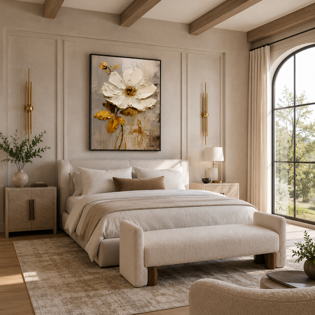 Impasto Wall Art "Gilded Seraphine"