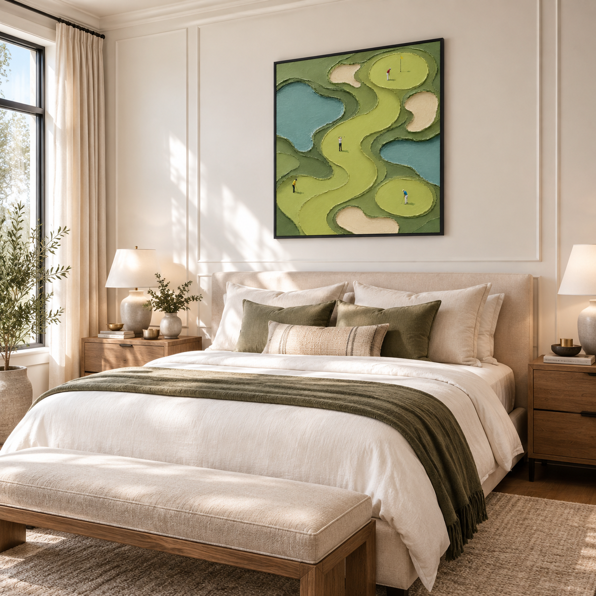 Impasto "Aerial Fairway Mosaic" - Chambre