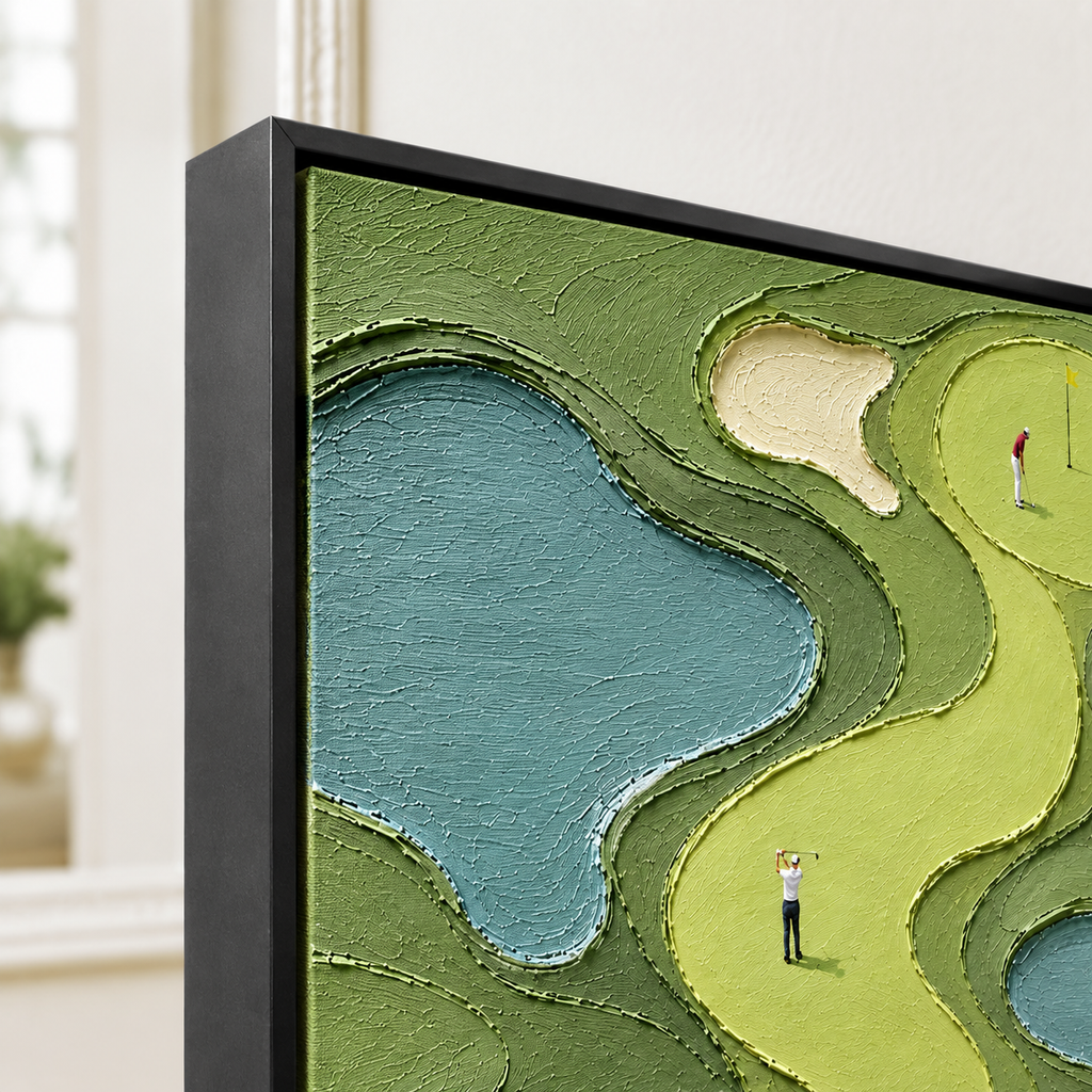 Impasto "Aerial Fairway Mosaic" - Close up