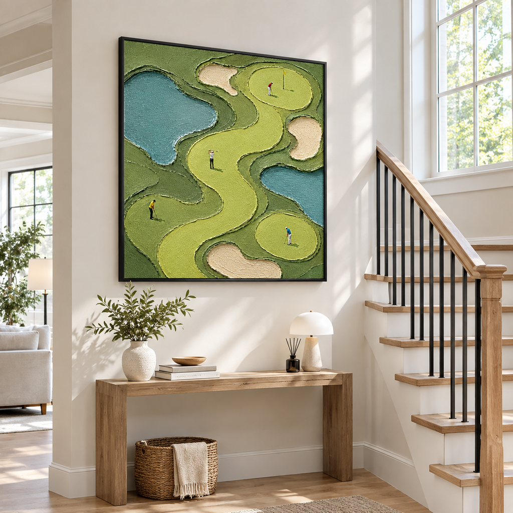 Impasto "Aerial Fairway Mosaic" - Hall d\\\'escalier