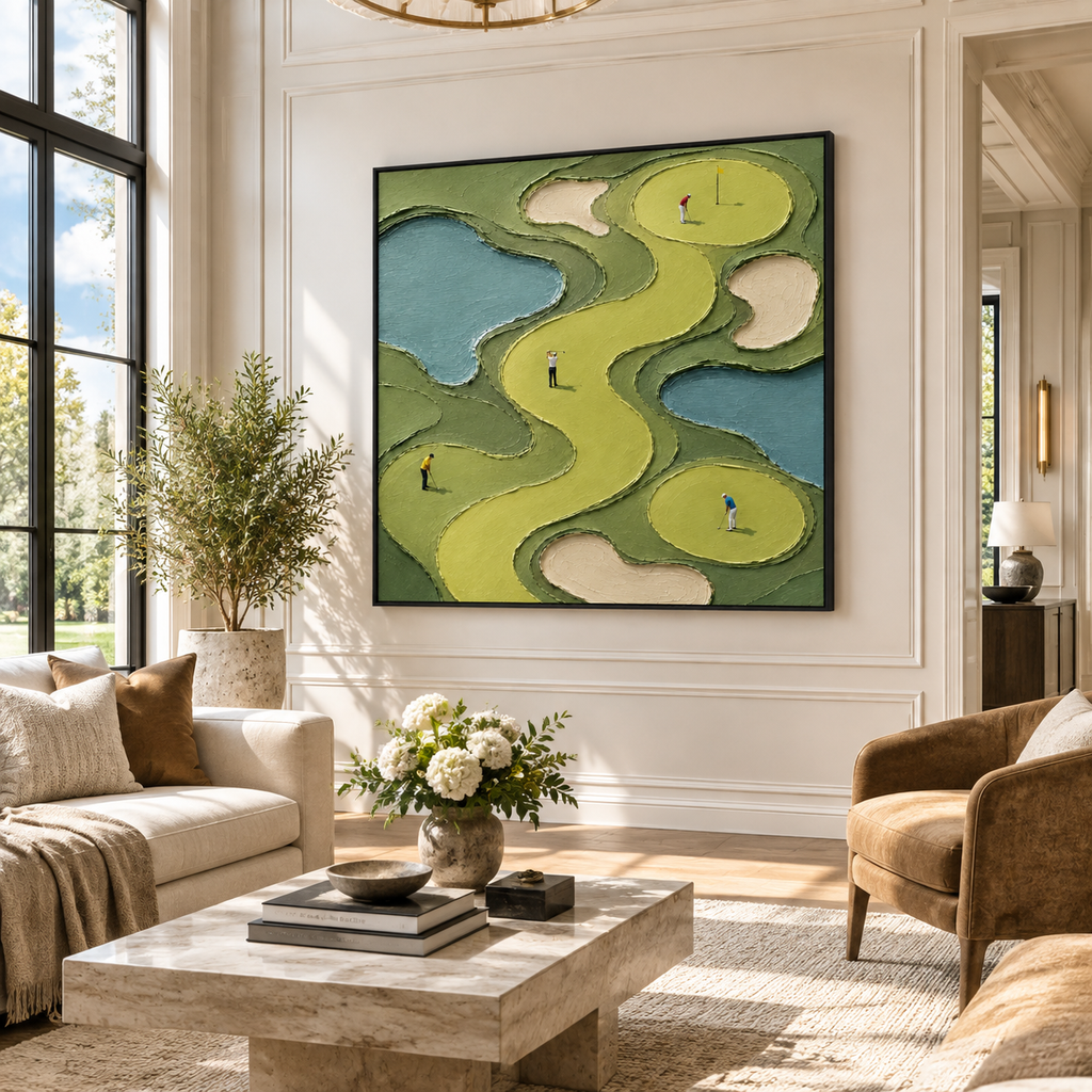 Impasto "Aerial Fairway Mosaic" - Salon