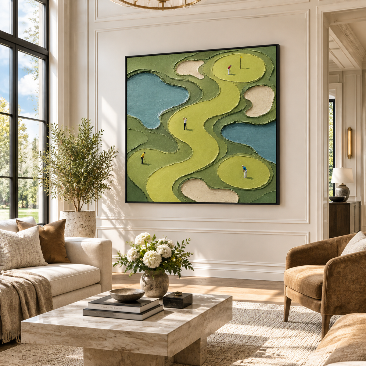 Impasto "Aerial Fairway Mosaic" - Salon