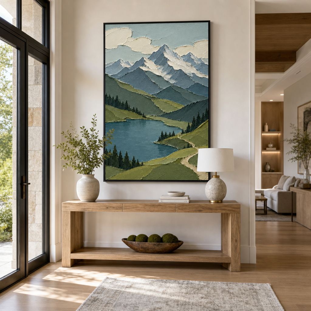 Impasto "Alpine Lake Reverie" - Hall d\\\'entrée