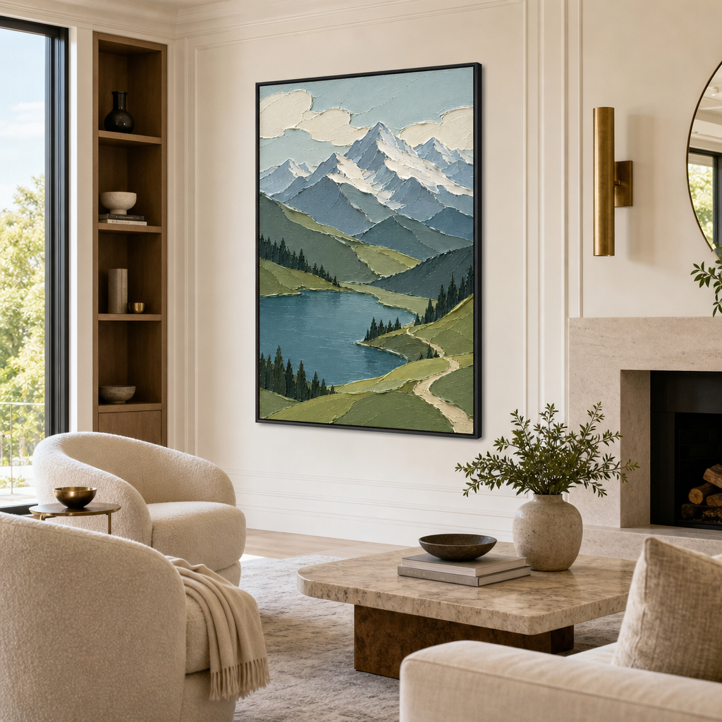Impasto "Alpine Lake Reverie" - Salon