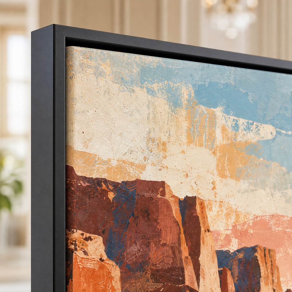 Impasto "Canyon Moonrise" - Close up