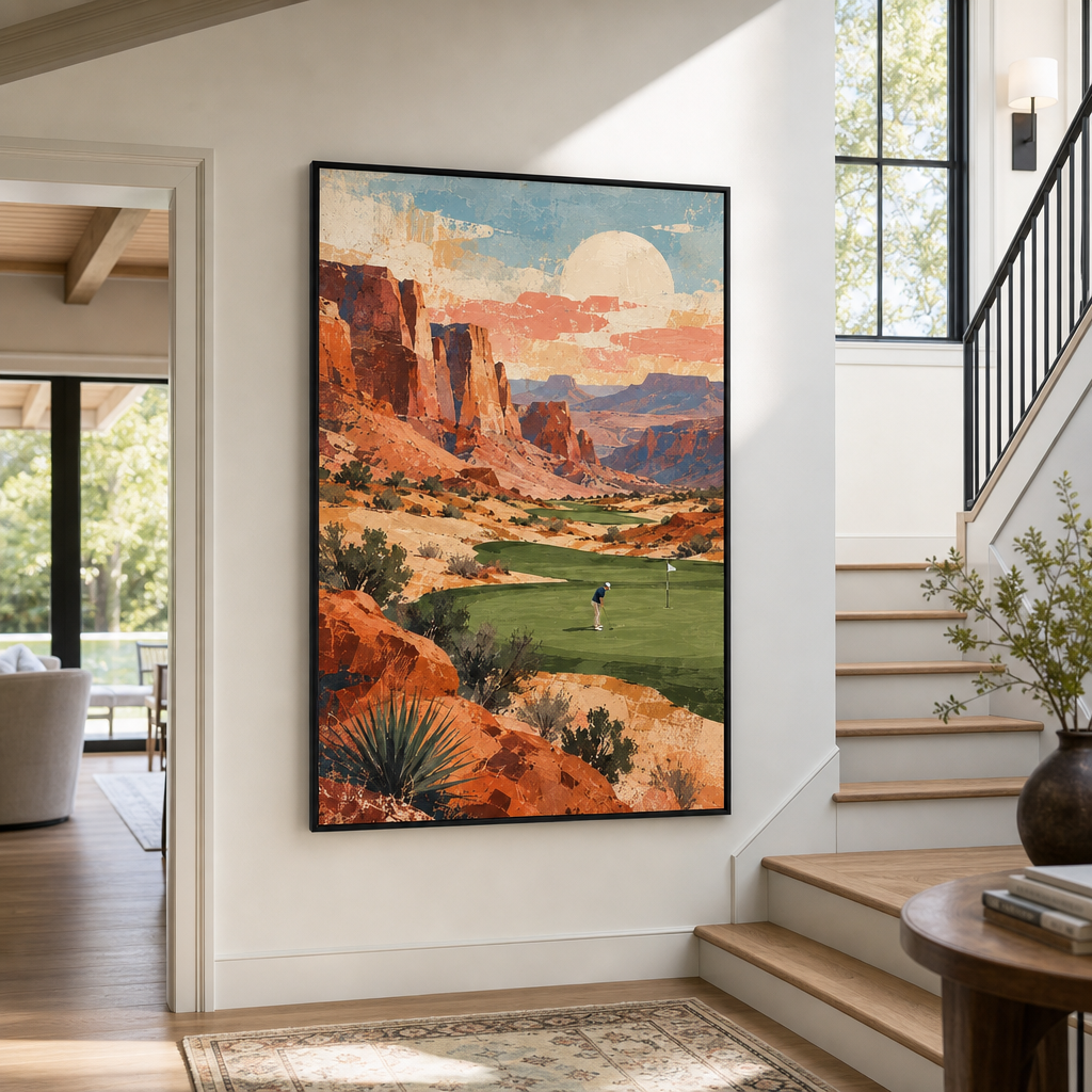 Impasto "Canyon Moonrise" - Hall d\\\'escalier
