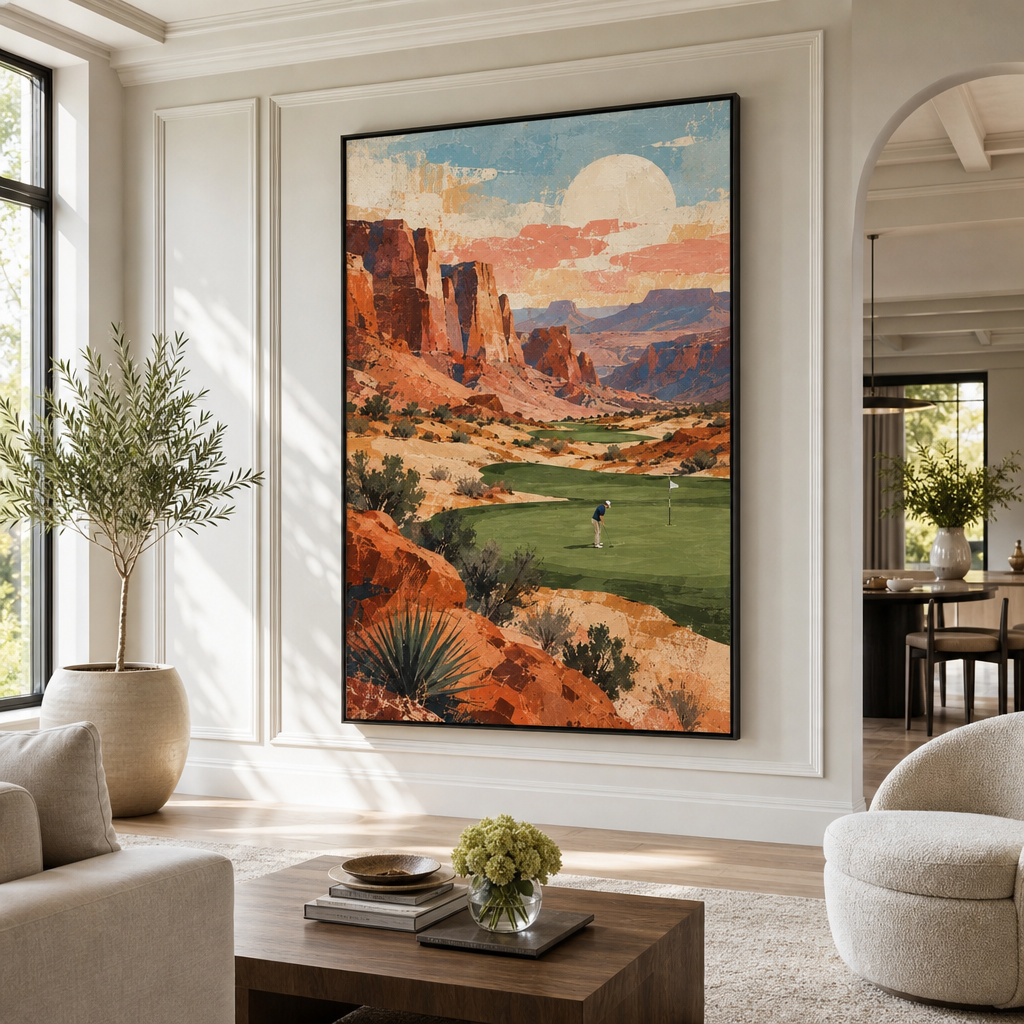 Impasto "Canyon Moonrise" - Salon