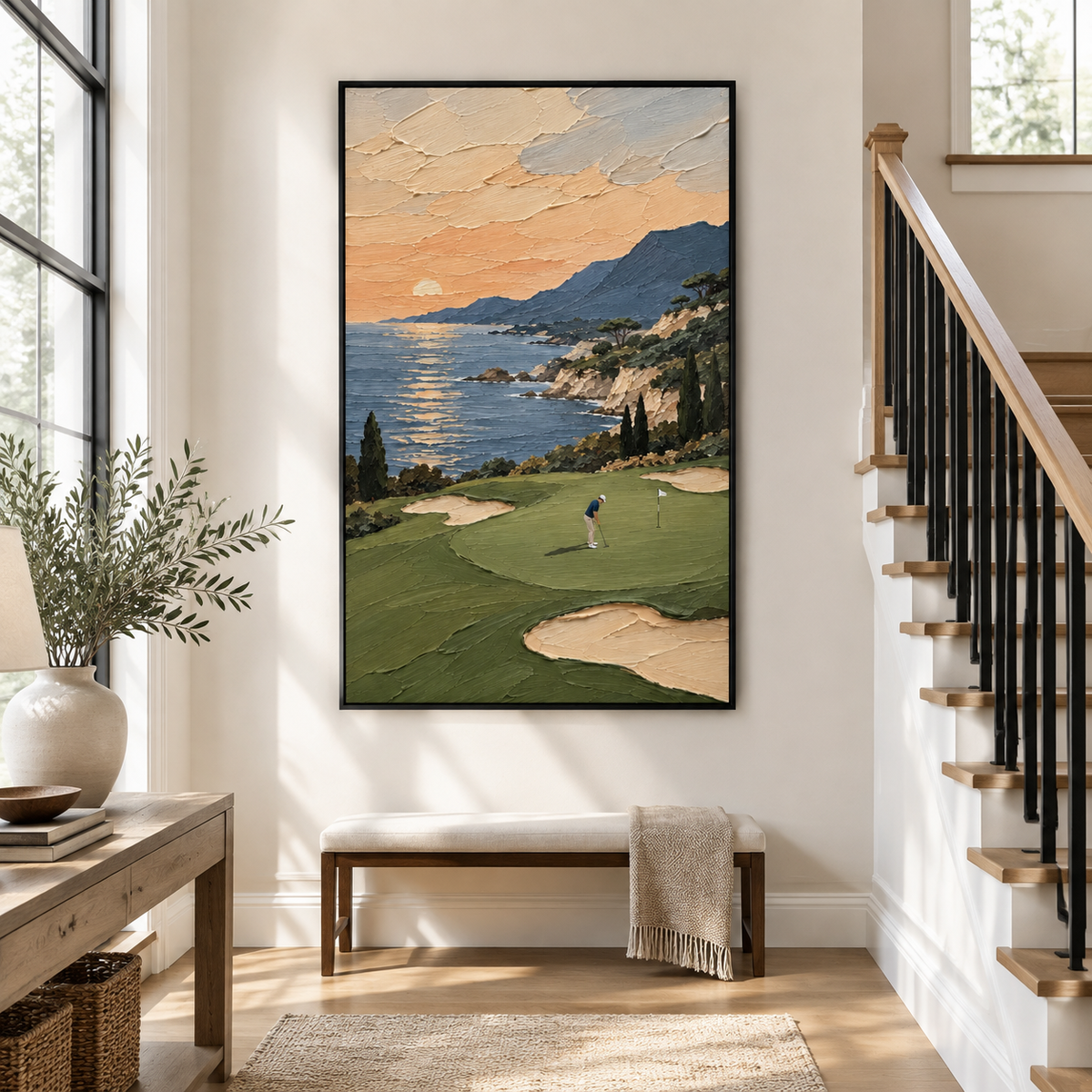 Impasto "Coastal Green Hour" - Hall d\\\'escalier