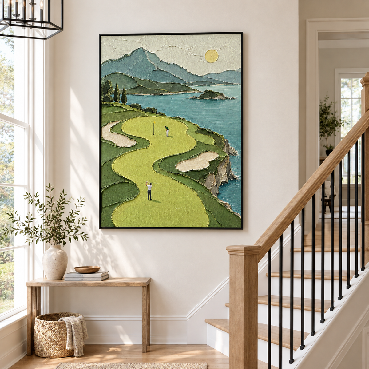 Impasto "Emerald Coast Fairway" - Hall d\\\'escalier