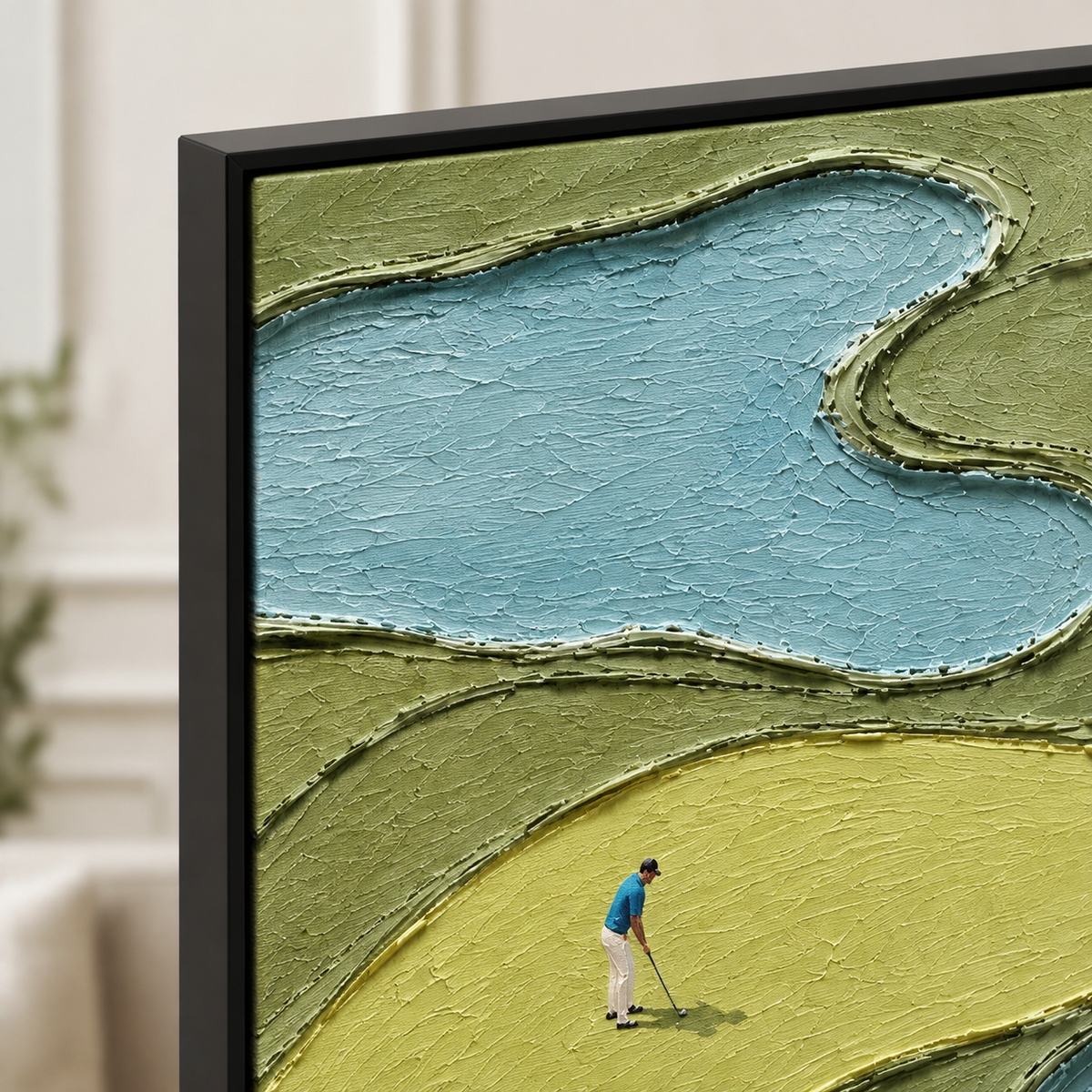 Impasto "Emerald Links Aerial" - Close up