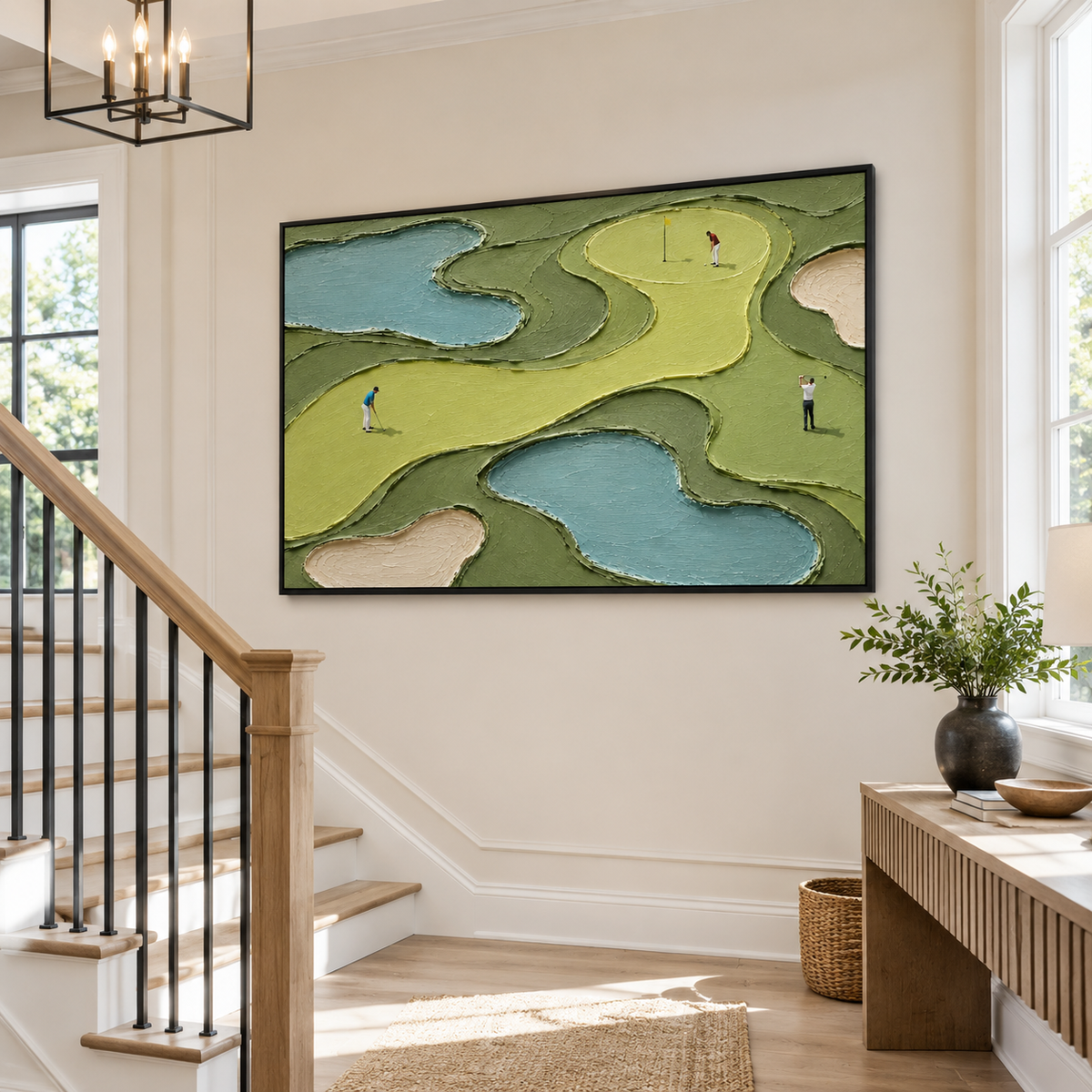 Impasto "Emerald Links Aerial" - Hall d\\\'escalier