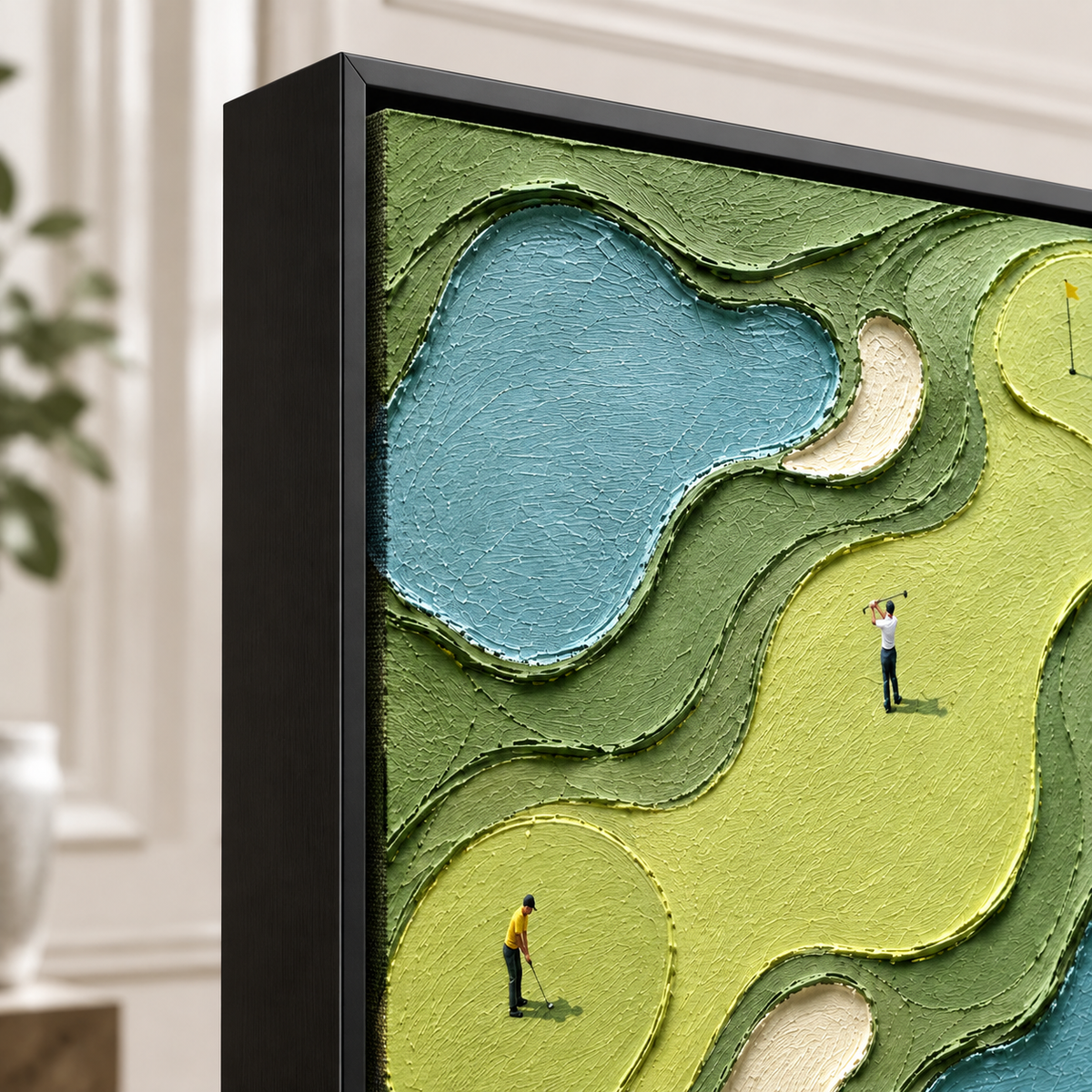 Impasto "Golden Fairway Loop" - Close up