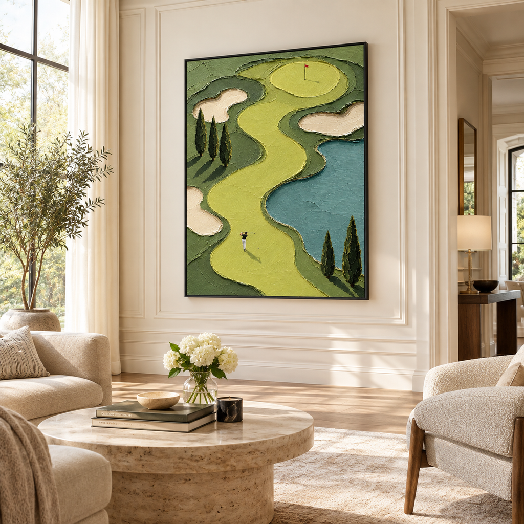 Impasto "Winding Green Fairway" - Salon